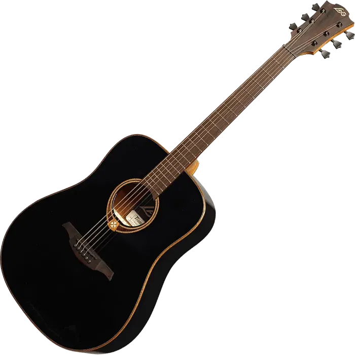 LAG Tramontane 118 Guitarra Acústica Dreadnought Negra Brillante