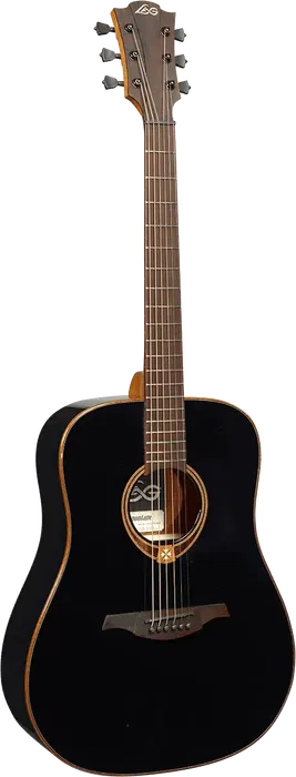 LAG Tramontane 118 Guitarra Acústica Dreadnought Negra Brillante