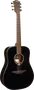 LAG Tramontane 118 Guitarra Acústica Dreadnought Negra Brillante