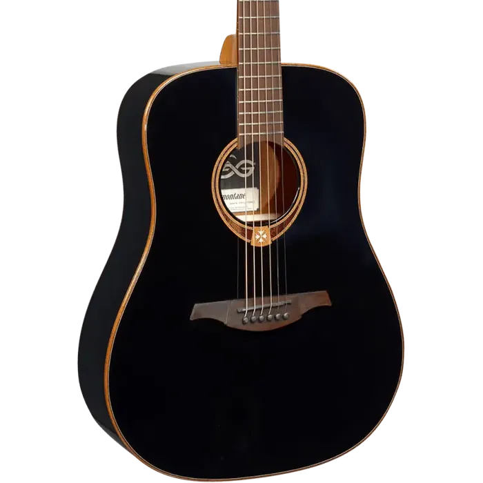 LAG Tramontane 118 Guitarra Acústica Dreadnought Negra Brillante