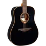 LAG Tramontane 118 Guitarra Acústica Dreadnought Negra Brillante