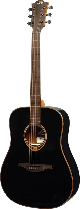 LAG Tramontane 118 Guitarra Acústica Dreadnought Negra Brillante