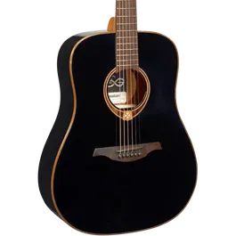 LAG Tramontane 118 Guitarra Acústica Dreadnought Negra Brillante