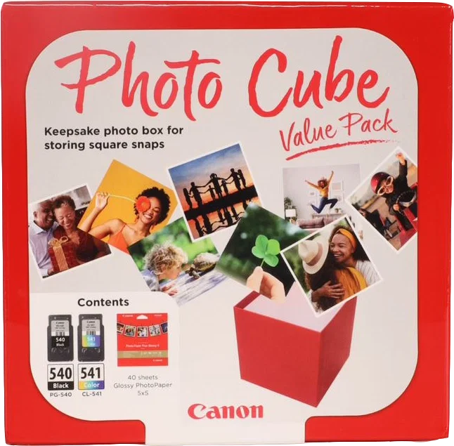 Canon Photo Cube Value Pack con cartuchos PG-540/CL-541 y papel PP-201 Canon Photo Cube Value Pack con cartuchos PG-540/CL-541 y papel PP-201