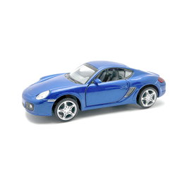 MSZ Porsche Cayman S Coche a Escala 1:32 Pullback con Luz y Sonido Azul D00383 Modelo Die-Cast de Metal para Colección