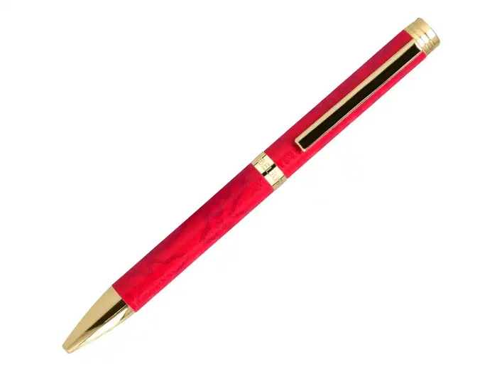 Belius Wild West Boligrafo Aluminio Granate Dorado Tinta Azul Caja de Diseño