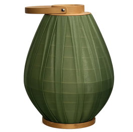 DKD Home Decor Portavelas Bambú y Algodón Verde 27x27x35 cm