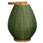 DKD Home Decor Portavelas Bambú y Algodón Verde 27x27x35 cm