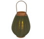 DKD Home Decor Portavelas Bambú y Algodón Verde 27x27x35 cm