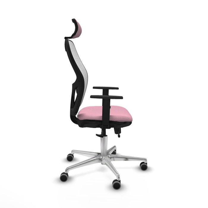 PIQUERAS Y CRESPO Silla de oficina Jorquera Rosa y Blanco