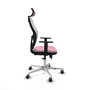 PIQUERAS Y CRESPO Silla de oficina Jorquera Rosa y Blanco
