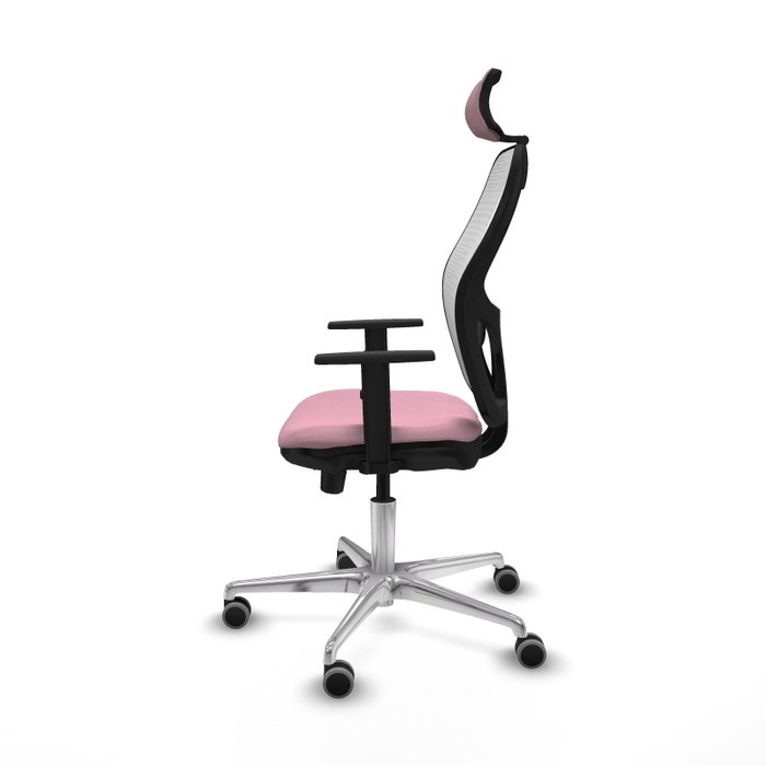 PIQUERAS Y CRESPO Silla de oficina Jorquera Rosa y Blanco
