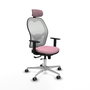PIQUERAS Y CRESPO Silla de oficina Jorquera Rosa y Blanco