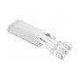 DeLOCK Canaleta Cable PVC 63x28 mm, Largo 400 mm, 2 Piezas Blanco, para Montaje Bajo Mesa