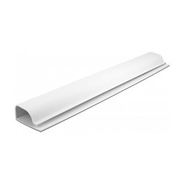DeLOCK Canaleta para cables para montaje debajo de la mesa 63 x 28 mm - 400 mm, 2 piezas, Blanco