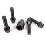 OMP Speed Juego de 4 Tornillos Antirrobo para Llantas M12X1.25 Negro