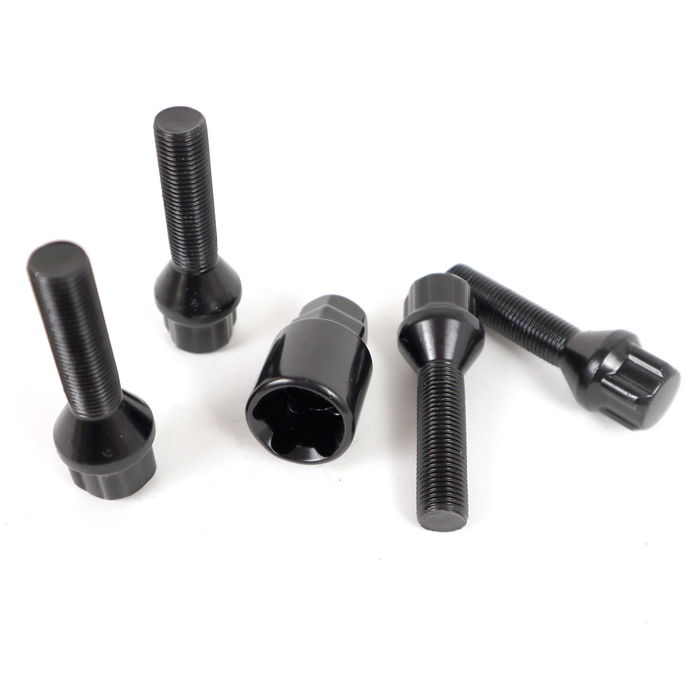 Omp Tornillos Antirrobo para Llantas M12x1.25 Cónico Largo 40-65 mm Llave 17-19 Negro Din 10.9 OMPS09851201
