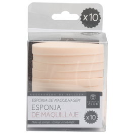 Cosmetic Club Juego de 10 Esponjas de Maquillaje Reutilizables y Lavables para Aplicación Perfecta