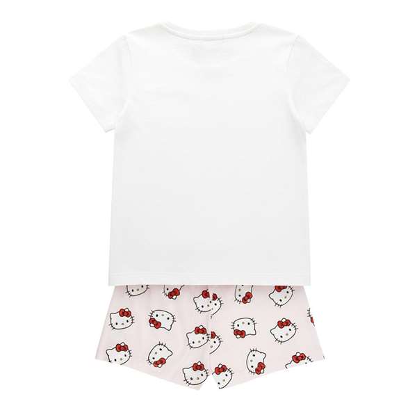 Cerdá Pijama Corto Single Jersey Hello Kitty 6 Años - Blanco