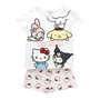 Cerdá Pijama Corto Single Jersey Hello Kitty 6 Años - Blanco