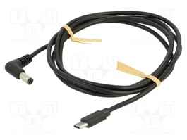 GOOBAY Cable USB C a DC 5,5/2,1 con conector angular, 1,5m