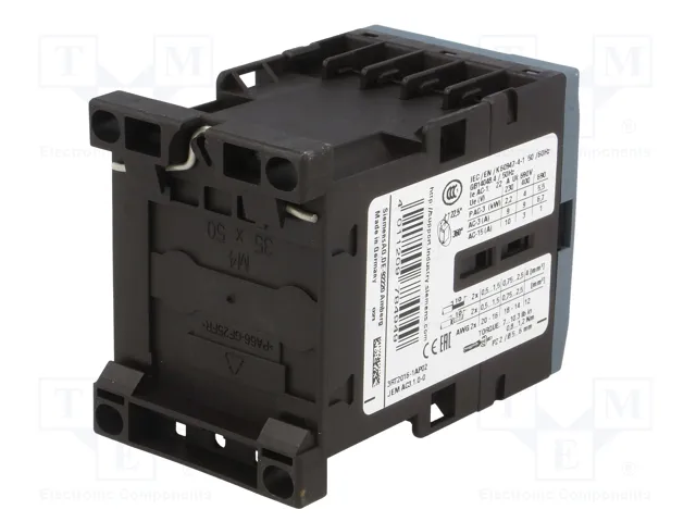 Siemens 3RT20161AP02 Contactor AC-3 4kW/400V 230VAC 3p S00