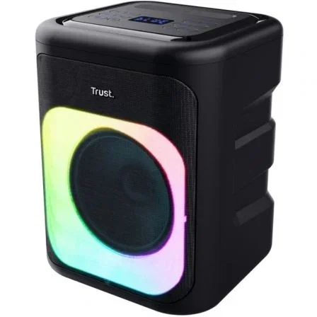 Trust 25280 Altavoz Portátil Bluetooth Azura 100W Pico, Luces RGB, Impermeable, 11h Batería y Micrófono
