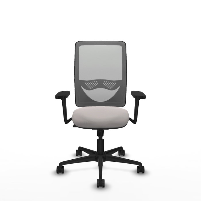 PIQUERAS Y CRESPO Silla de oficina Zulema con mecanismo Sincro, Blanco y Gris PIQUERAS Y CRESPO Silla de oficina Zulema con mecanismo Sincro, Blanco y Gris