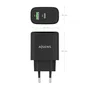 Aisens Cargador GaN 45W con USB-C y USB-A, Negro A110-0972