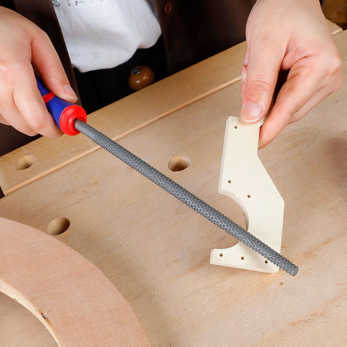 Workpro Juego de 3 Escofinas 200 mm para Limar y Pulir Madera Mango Antideslizante Acero Tratado