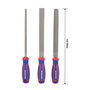 Workpro Juego de 3 Escofinas 200 mm para Limar y Pulir Madera Mango Antideslizante Acero Tratado