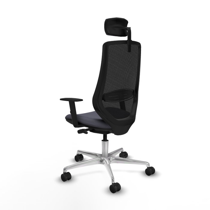 PIQUERAS Y CRESPO Silla de oficina Mardos con Mecanismo Sincro/Traslack, Gris oscuro y Negro