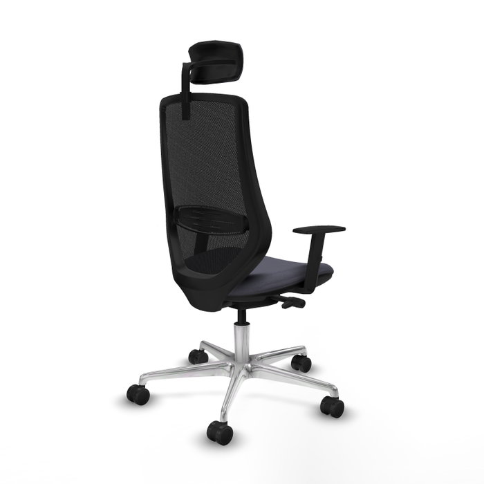 PIQUERAS Y CRESPO Silla de oficina Mardos con Mecanismo Sincro/Traslack, Gris oscuro y Negro