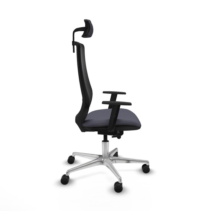 PIQUERAS Y CRESPO Silla de oficina Mardos con Mecanismo Sincro/Traslack, Gris oscuro y Negro