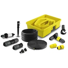 Karcher Rain Box-Set Completo con Rociador y Gotero, Manguera Microporosa 10m y PVC 15m, Conectores y Accesorios