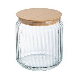 Luminarc Tarro de Cristal con Tapa de Bambú NOVA JAR 0,75L