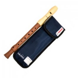 HOHNER Flauta Dulce Alegra de Dos Piezas Madera-Plástico con Funda Azul