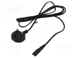 POS Cable de alimentación H03VVH2-F 3m BS 1363 (G) a IEC C7
