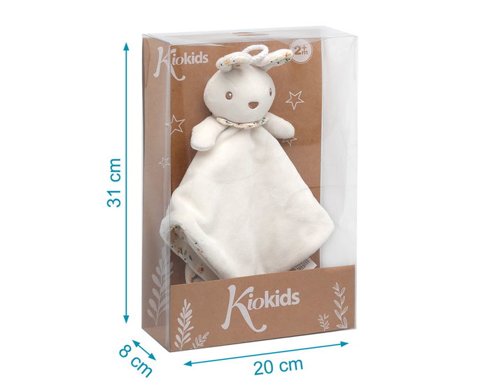 KioKids Doudou Conejo - Peluche de apego para bebés +0 meses - Poliéster suave