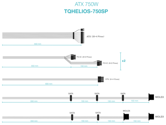 TOOQ TQHELIOS-750SP 750W 80 Plus Bronze ATX