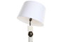 DKD Home Decor Lámpara de sobremesa de acero y mármol Bronce y Blanco