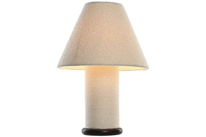 DKD Home Decor Lámpara de Sobremesa Metal y Poliéster Bucle