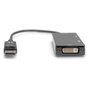 DIGITUS Convertidor DisplayPort a HDMI, DVI y VGA, 0,2m, Negro