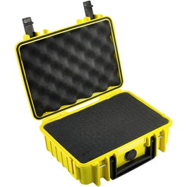 B&W Outdoor Case Type 1000 amarillo con inserto de espuma