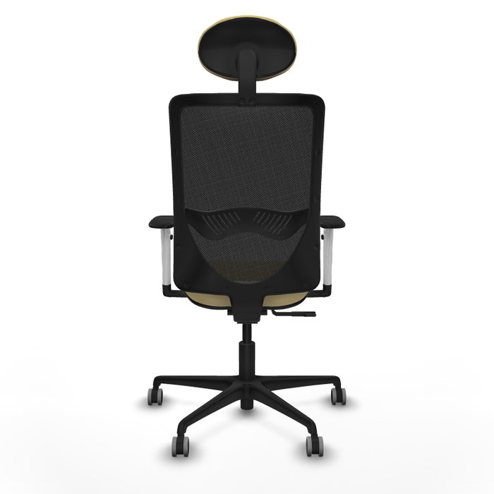 PIQUERAS Y CRESPO Silla de oficina Zulema con Mecanismo Sincro Crema y Negro PIQUERAS Y CRESPO Silla de oficina Zulema con Mecanismo Sincro Crema y Negro