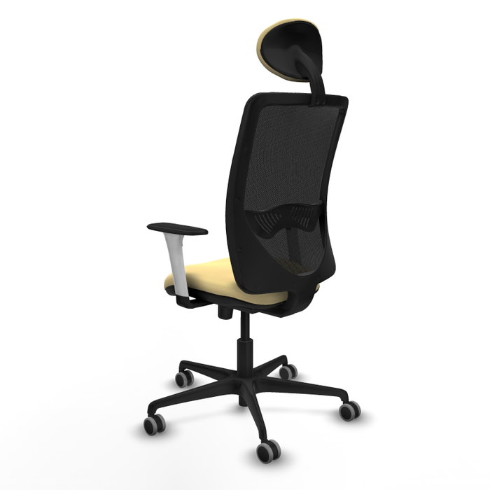PIQUERAS Y CRESPO Silla de oficina Zulema con Mecanismo Sincro Crema y Negro PIQUERAS Y CRESPO Silla de oficina Zulema con Mecanismo Sincro Crema y Negro