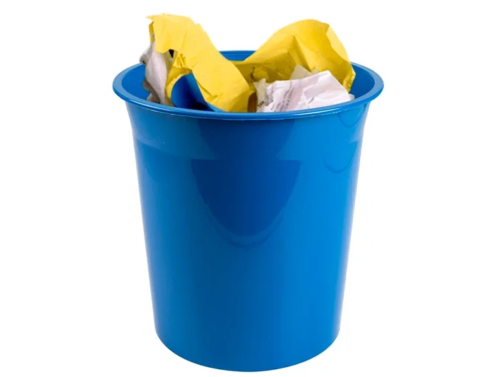 Q-connect Papelera Plástico Azul Opaco 13 Litros 275x285 mm