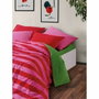 Aucune Juego de cama Rosa 100% algodón con funda nórdica y 2 fundas de almohada