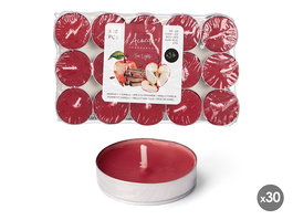 Acorde Set 30 Velas Tea Light Manzana Canela 3H 19 x 11.2 x 2.7 cm (Set de 24)