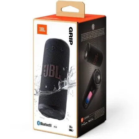 JBL Altavoz Bluetooth Grip 16W Negro IP68 Resistente Agua Polvo Caídas 14h Batería
